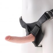 King Cock Dildo 18 cm med strap-on seler