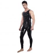 Late X Latex Jumpsuit uten Ermer Menn