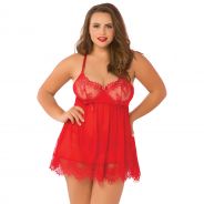 Seven til Midnight High Bed of Roses babydollsett plus size