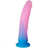 baseks Graduert Glitter Stor Blå Dildo 22,5 cm