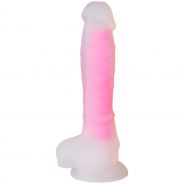 baseks Glow in the Dark Rosa Dildo 21,5 cm