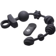 Master Series Dark Rattler Vibrerende Analperler med Fjernkontroll