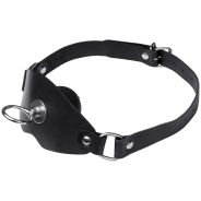 Black Label Super Leather Ball Gag med O-Ring