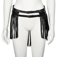 obaie Soft Imitation Leather Skirt