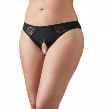 Cottelli Bunnløs Truse med Blonde Plus Size Svart  1