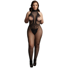 Le Désir Svart Halterneck Kattedrakt Plus Size Produktbilde 1