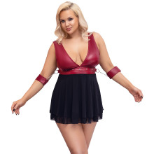 Cottelli Bondage Babydoll Plus Size Produktbilde på modell 1