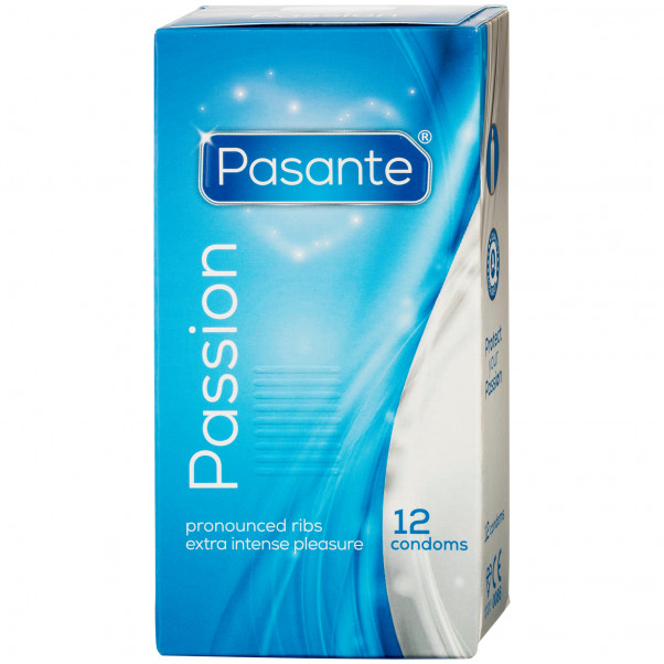 Pasante Passion Ribbed Kondomer 12 stk.  1