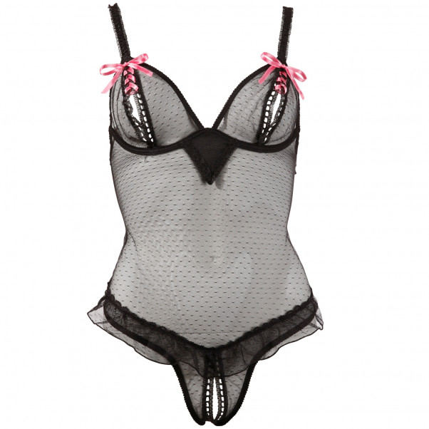 Cottelli Gjennomsiktig Bodystocking med Åpning til Brystene  3