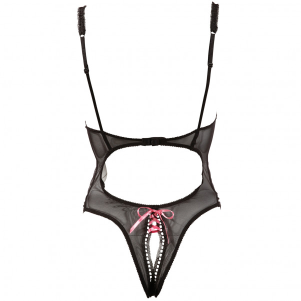 Cottelli Gjennomsiktig Bodystocking med Åpning til Brystene  4