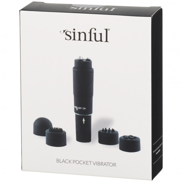 Sinful Black Pocket Vibrator Pack 90