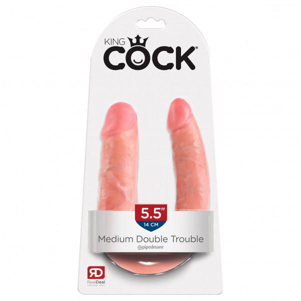 King Cock U Shaped Double Trouble Dobbeldildo  5