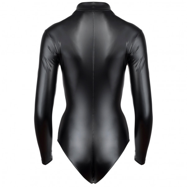 Noir Handmade Monarch Powerwetlook Bodystocking med Glidelås  4
