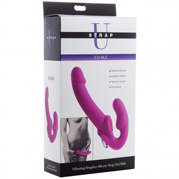 Strap U Evoke Strap-on Dildo med Vibrator bilde av emballasje 100