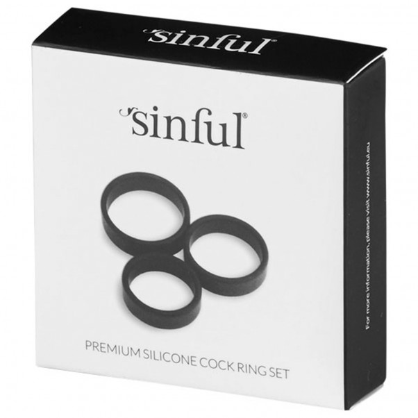 Sinful Premium Silikon Penisring Sett 3 stk  6