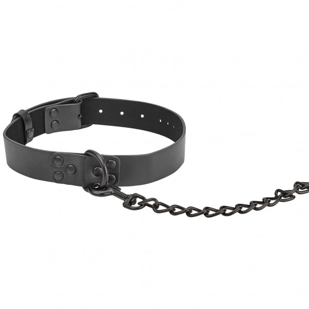 Obaie Imitert Lær Halsbånd med Kjede