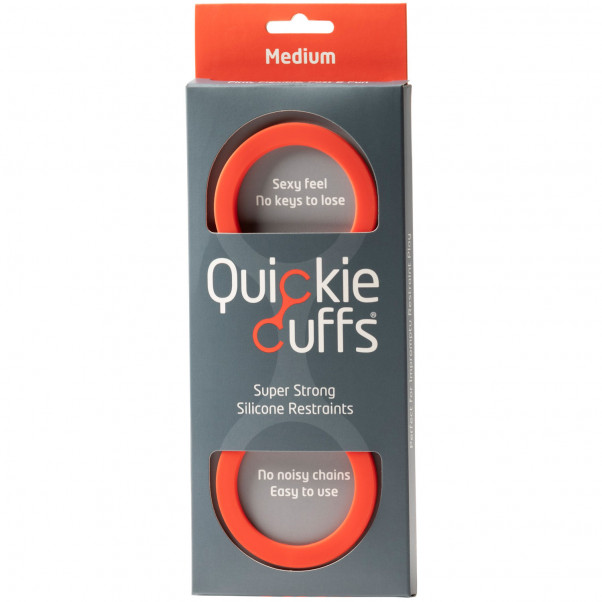 Quickie Cuffs Silikon Håndjern Medium Rød  2