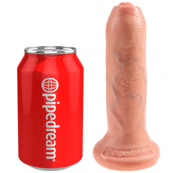 King Cock Uncut Realistisk Dildo med Testikler 18 cm  3