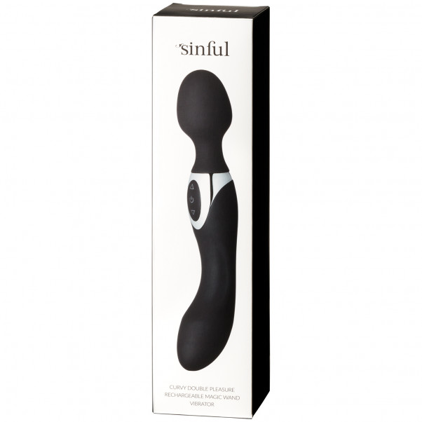 Sinful Curvy Double Pleasure Oppladbar Magic Wand Vibrator  52