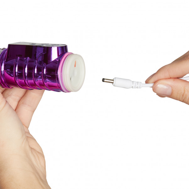 Baseks Thrusting Butterfly Oppladbar Vibrator produkt i hånd 51