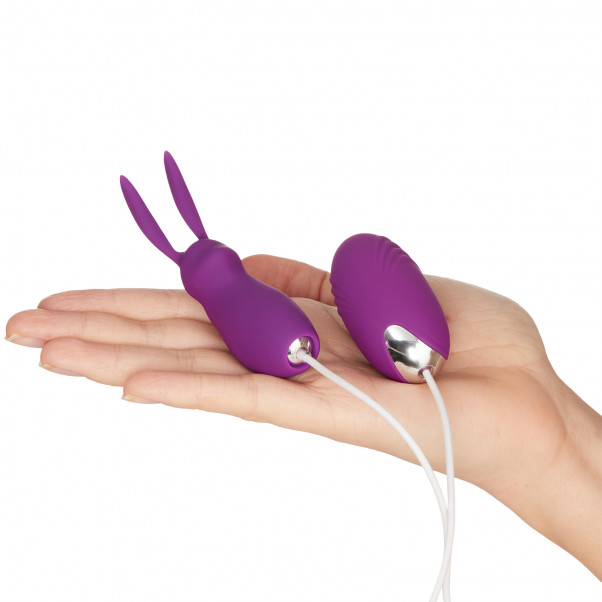Baseks Bunny Tickler og Vibrator Æg med Fjernbetjening Hand 50
