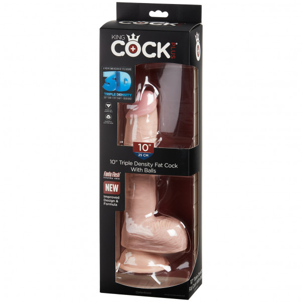 King Cock Plus Triple Density Fat Dildo med Pung 27,5 cm Emballasjebilde 90