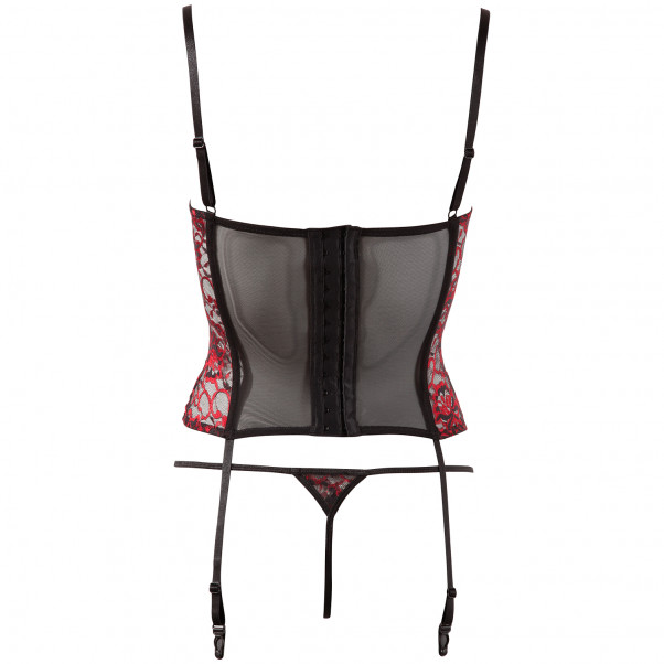 Cottelli Rød Corsage med Blonder Sett  4