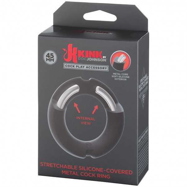 Doc Johnson KINK Penisring i Silikonbelagt Metall bilde av emballasje 90