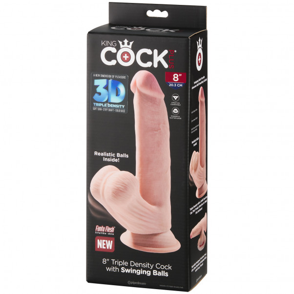 King Cock Plus Triple Density Swinging Balls Dildo 23,5 cm Emballasjebilde 90