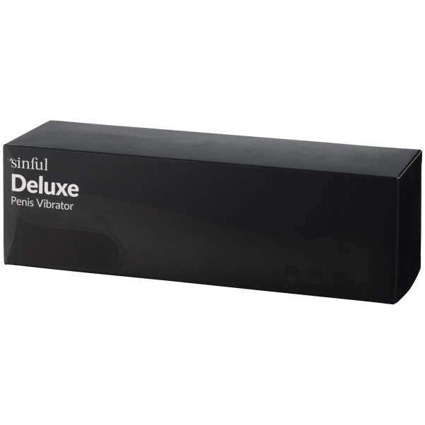 Sinful Deluxe Oppladbar Penisvibrator Emballasjebilde 90