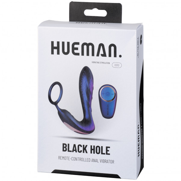 Hueman Black Hole Analvibrator med Penisring  90