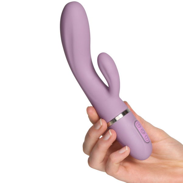 baseks Bendy Curve Rabbitvibrator Produktbilde med hånd 50