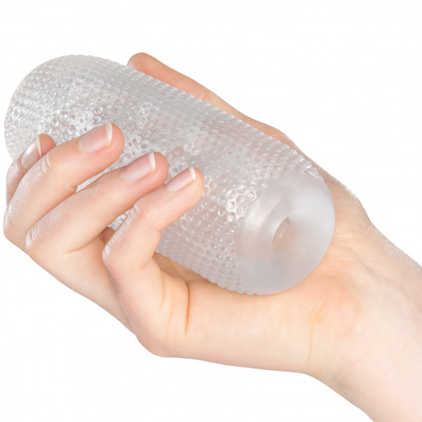 Mr. Membr Nubby Structure Klar Masturbator Produktbilde med hånd 50