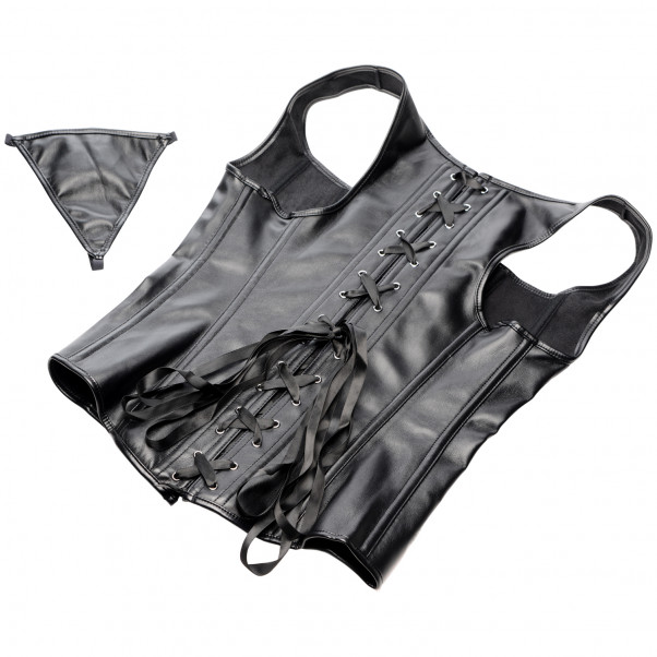 Strict Lace-Up Korsett Og G-streng Produktbilde 4