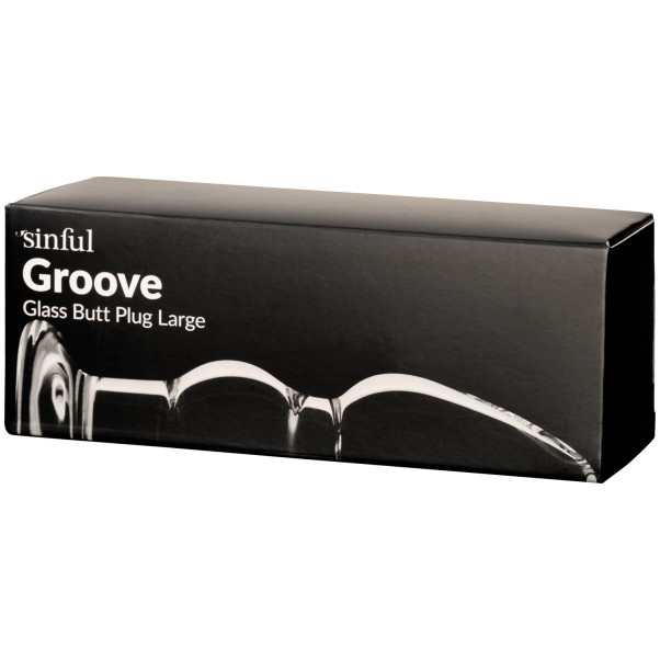 Sinful Groove Stor Glass Analplugg Emballasjebilde 90