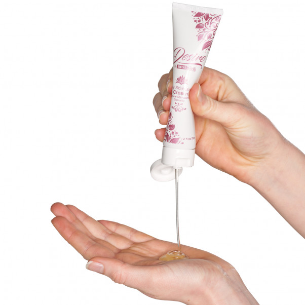 Swiss Navy Desire Sexy Stimulerende Krem 59ml Produktbilde med hånd 51
