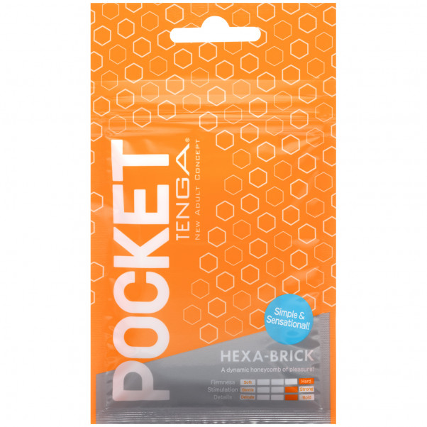 TENGA Pocket Hexa-Brick Masturbator Emballasjebilde 1