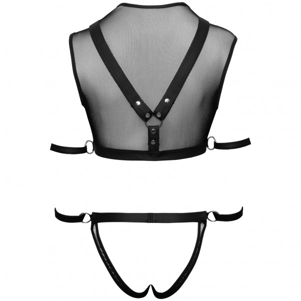 Svenjoyment Fishnet Crop Top med Truse og Håndleddsmansjetter Produktbilde 4