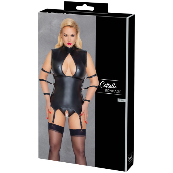 Cottelli Bondage Bunnløs Wetlook Korsett Plus Size Emballasjebilde 90