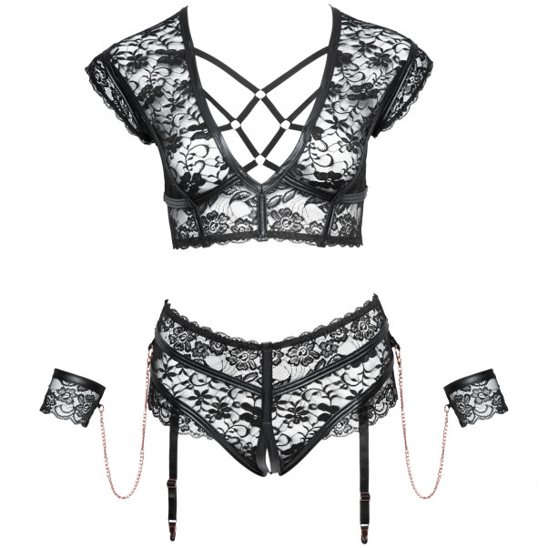 Cottelli Bondage Bunnløst Sett med Håndleddsmansjetter Plus Size Produktbilde 3