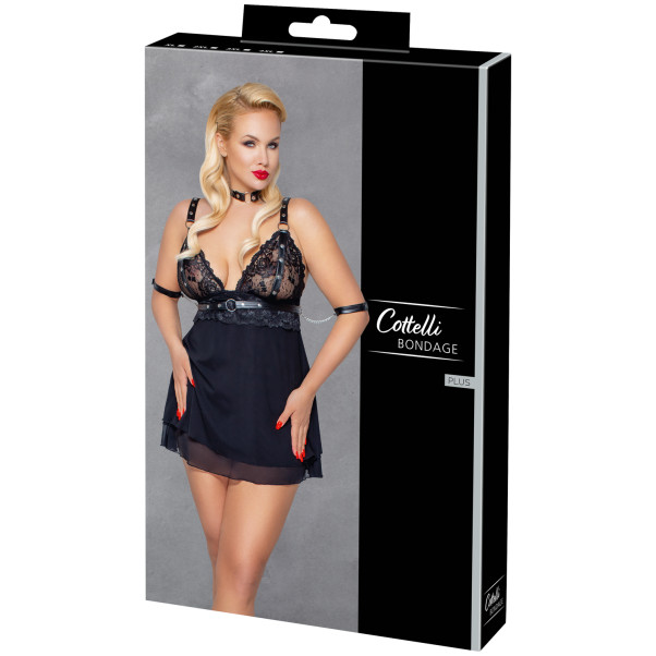 Cottelli Bondage Babydoll-sett Plus Size Emballasjebilde 90