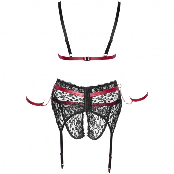 Cottelli Bondage BH og Bunnløs Truse Sett Plus Size Produktbilde 4