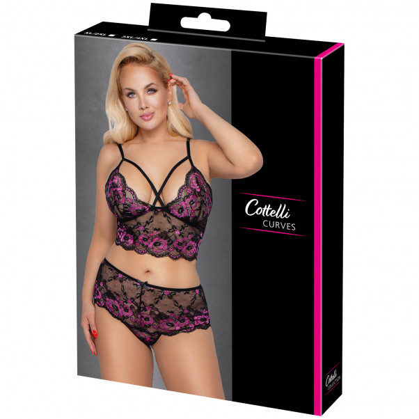 Cottelli Curve Purple Blonde BH-Sett Plus Size Emballasjebilde 90