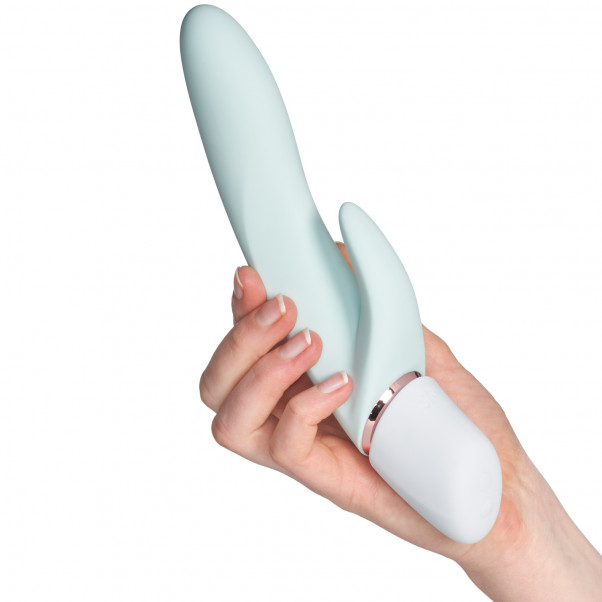 Satisfyer Marvelous Four Air Pulse + Vibratorsett Produktbilde med hånd 50