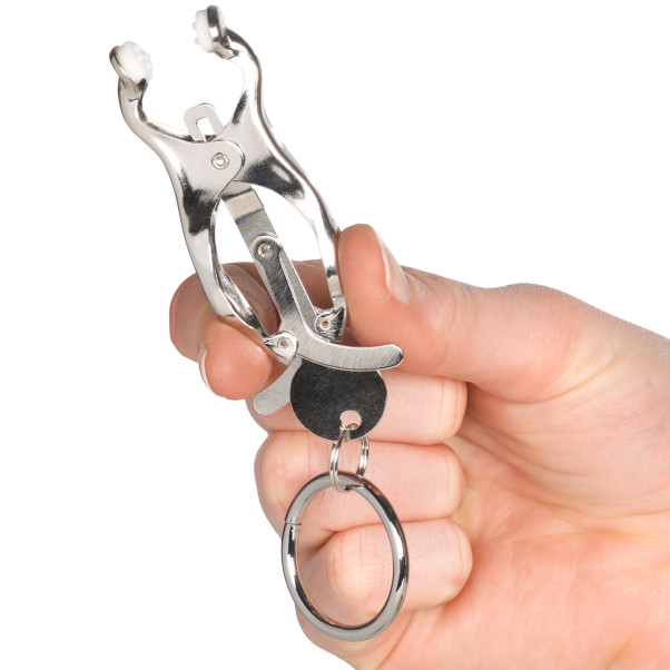 Taboom Butterfly Brystvorteklemmer med Ring Produktbilde med hånd 51