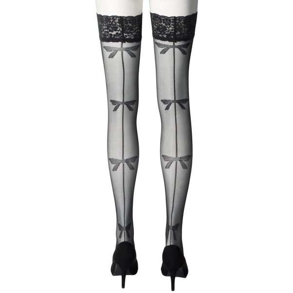 NORTIE Mint Hold-up Strømper med Sløyfedetaljer Produktbilde 6