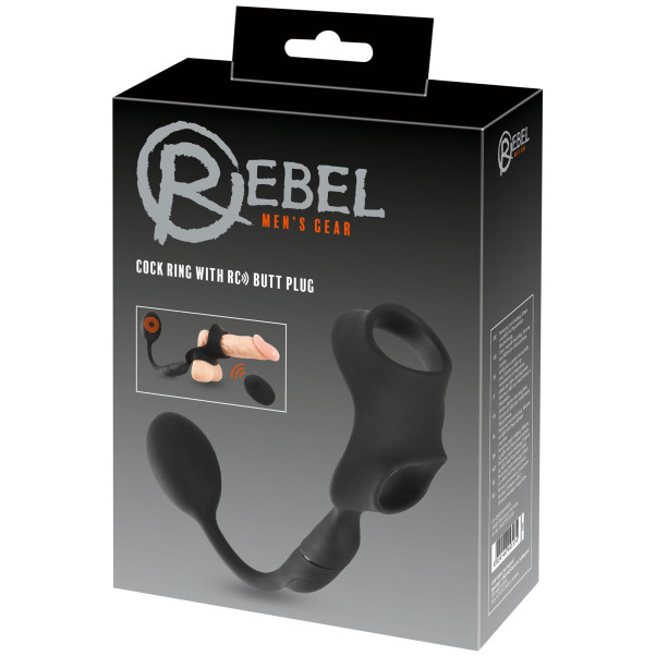Rebel Men's Gear penisring med fjernstyrt analplugg Emballasjebilde 90