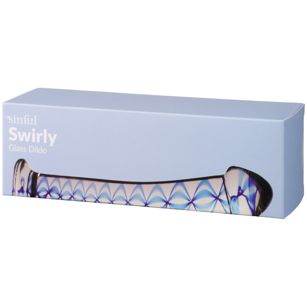 Syndig Swirly Glassdildo  Emballasjebilde 90