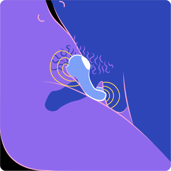 Sinful Playful Very Peri Penisring og Klitorisvibrator Illustrasjon 5