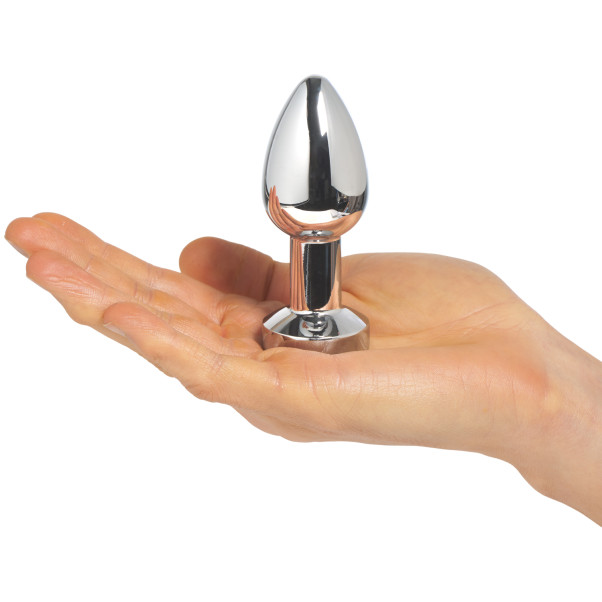 Sinful Rumble Smooth Vibrerende Analplugg Produktbilde med hånd 50